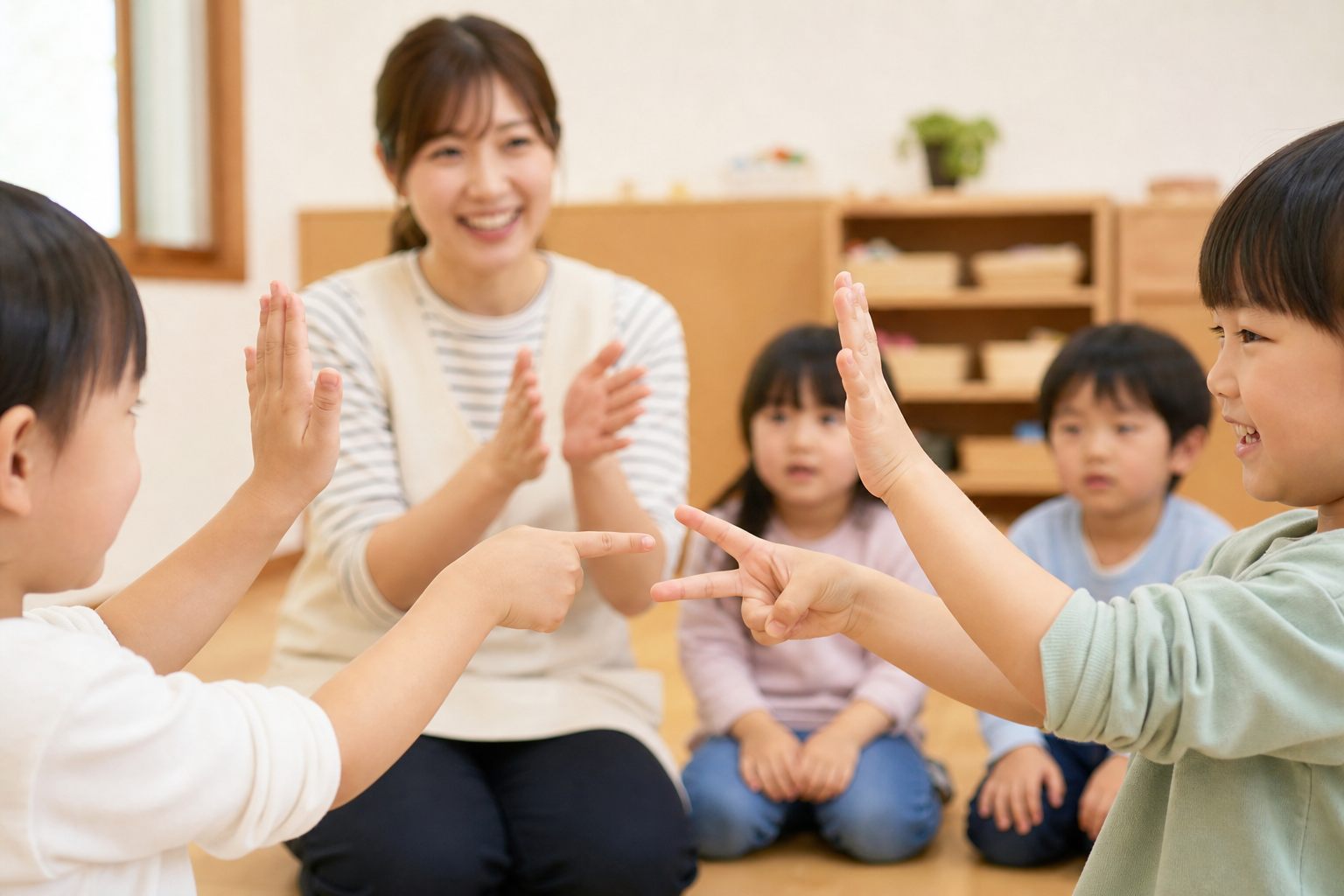 手拍子リズムしりとりの活動イメージ