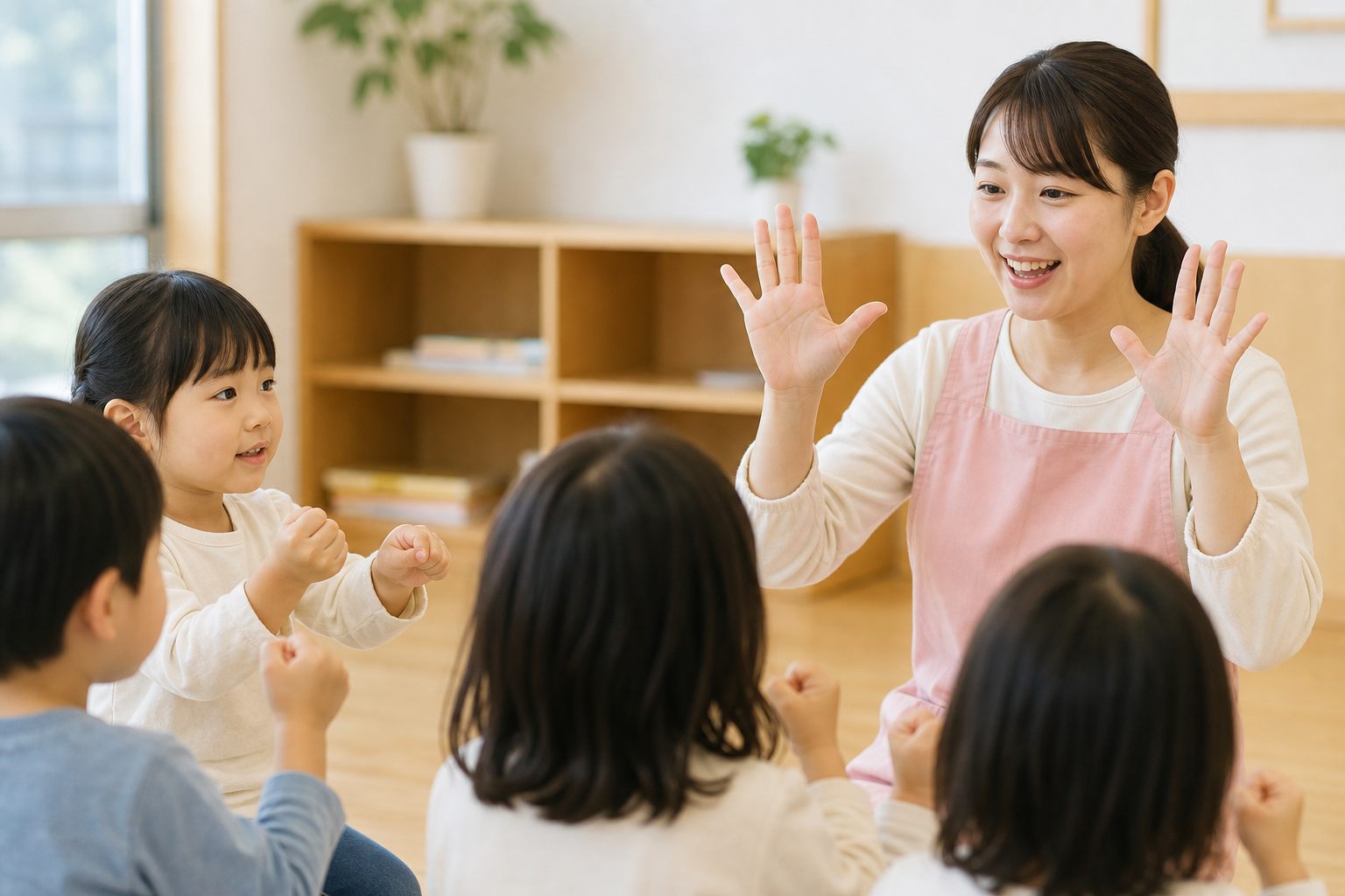 にぎってひらいてごあいさつの活動イメージ