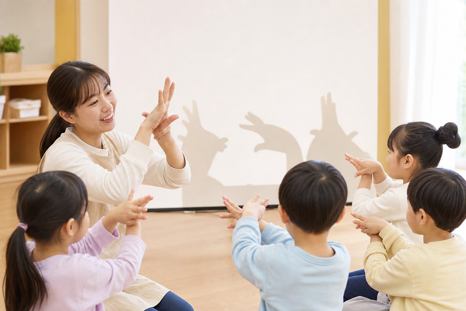 手のひら影絵ごっこの活動イメージ