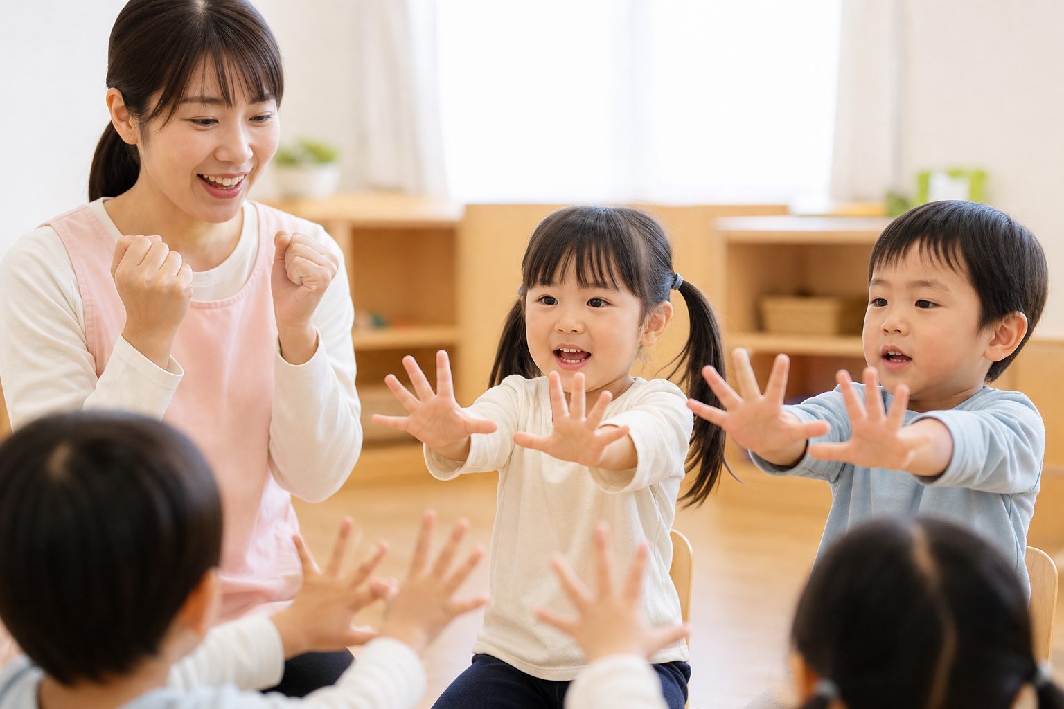 おててをぎゅっ、ぱっの活動イメージ