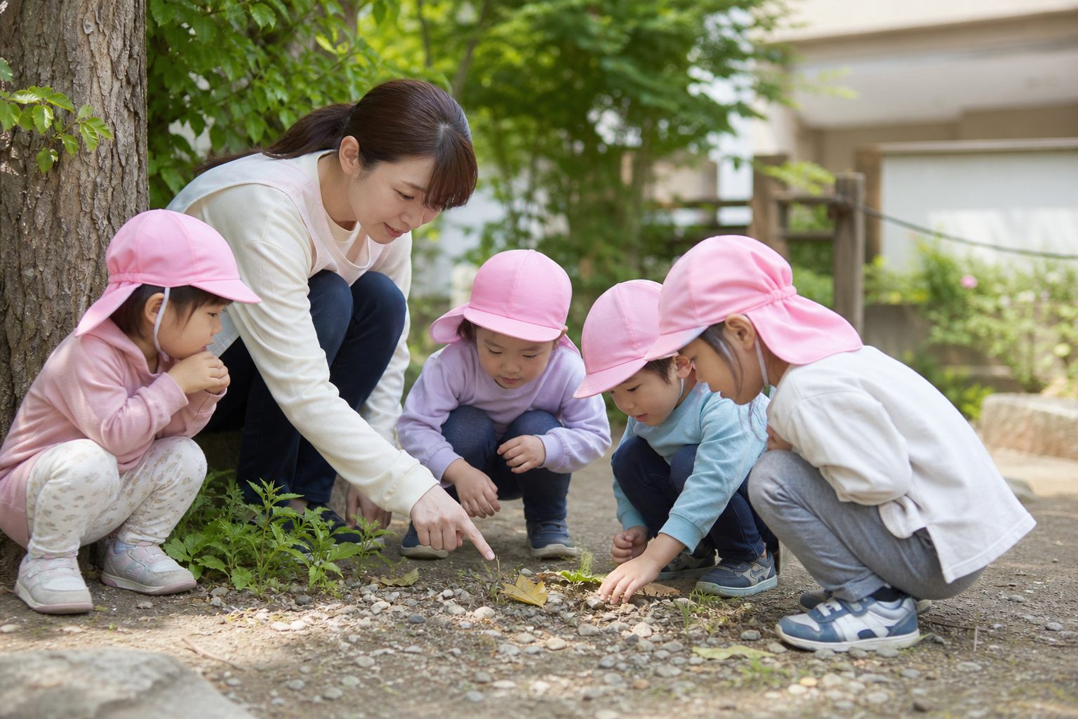 園庭安全みつけの外遊びイメージ