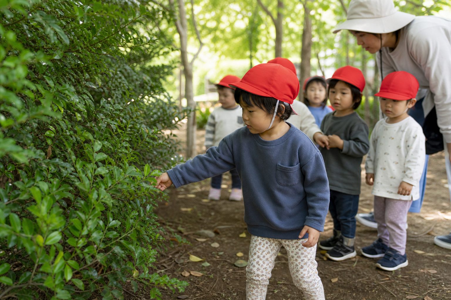 一色だけ探す散歩の外遊びイメージ