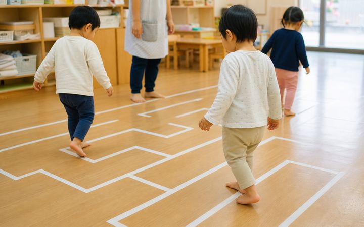 ひもなし迷路歩きの活動イメージ